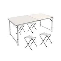 MDFスーツケース折りたたみテーブル＆チェアセット