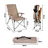 Foldable Aluminum Camping Chair with Back Handle - 60C17B